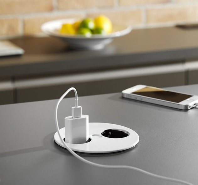 Multipriza incorporabila Bachmann Twist 931.250, Alb mat - imagine 2